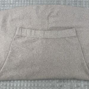 Ann Taylor A Line Flare Sweater Skirt Women Medium Oatmeal Winter Elastic Waist